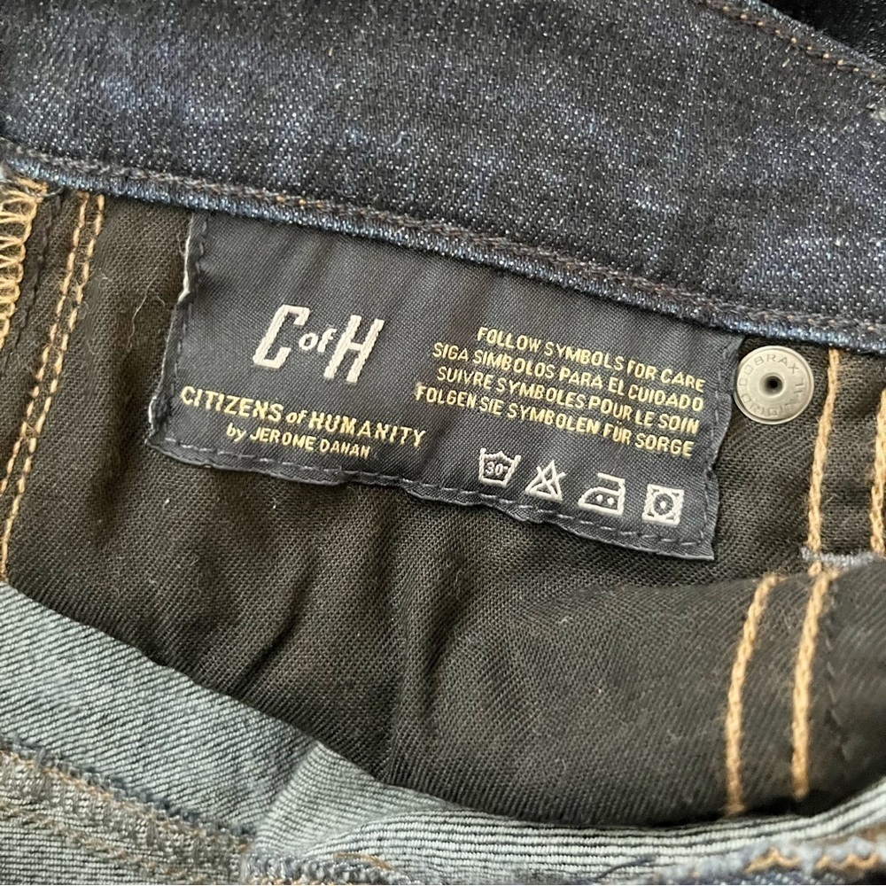 Citizens of Humanity Slim Fit Stretch Jeans-Dark Wash Blue-Women US Size 26 - Picture 10 of 15